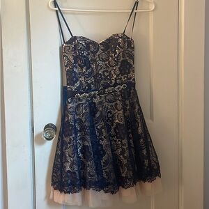Camille strapless lace short dress